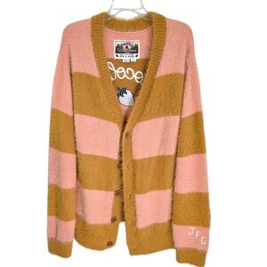 Vans Vault x JFG Fuzzy Cardigan Chocolate Valley‎ Resort Coral Almond Stripe M